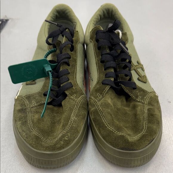 Off-White Olive Green Men's Sneakers - Picture 5 of 7